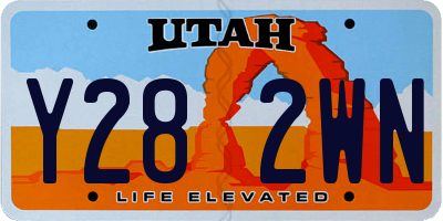 UT license plate Y282WN