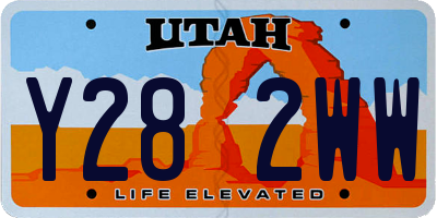 UT license plate Y282WW