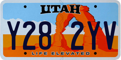 UT license plate Y282YV