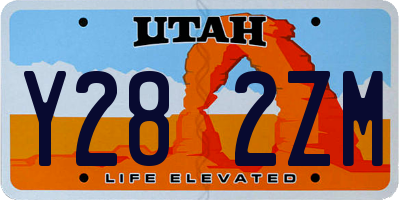UT license plate Y282ZM