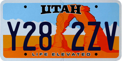 UT license plate Y282ZV