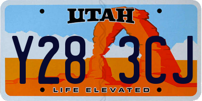 UT license plate Y283CJ