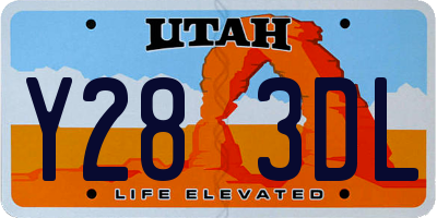 UT license plate Y283DL