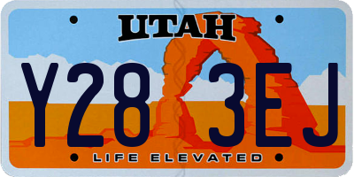UT license plate Y283EJ