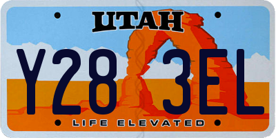 UT license plate Y283EL
