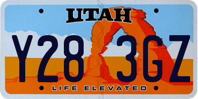 UT license plate Y283GZ