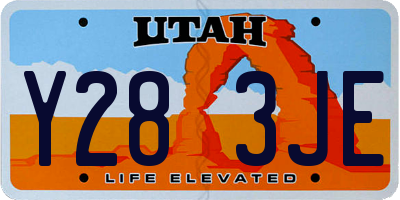 UT license plate Y283JE