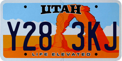 UT license plate Y283KJ