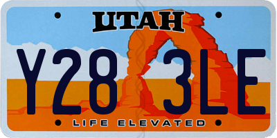 UT license plate Y283LE