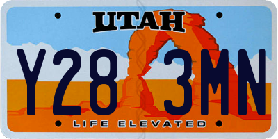 UT license plate Y283MN