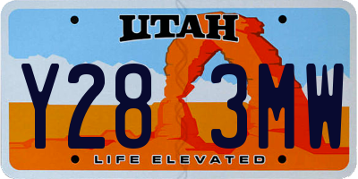 UT license plate Y283MW