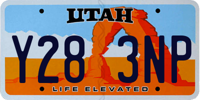 UT license plate Y283NP