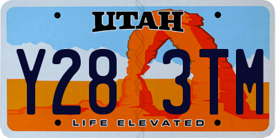 UT license plate Y283TM