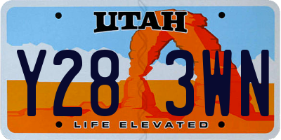 UT license plate Y283WN
