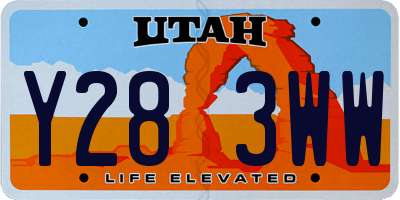UT license plate Y283WW