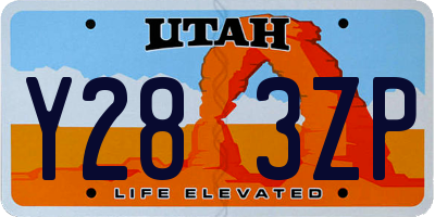 UT license plate Y283ZP