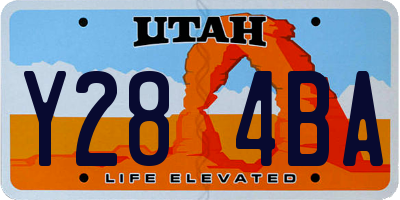 UT license plate Y284BA
