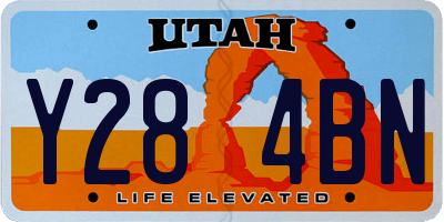 UT license plate Y284BN