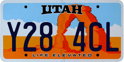 UT license plate Y284CL