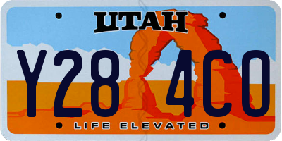 UT license plate Y284CO