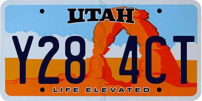 UT license plate Y284CT