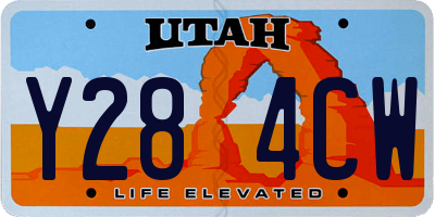 UT license plate Y284CW
