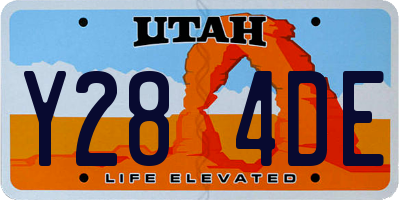 UT license plate Y284DE