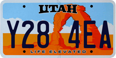 UT license plate Y284EA