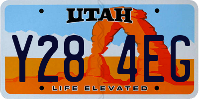 UT license plate Y284EG