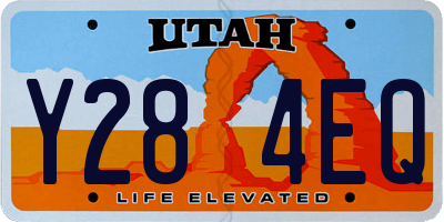 UT license plate Y284EQ