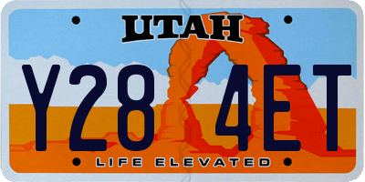 UT license plate Y284ET