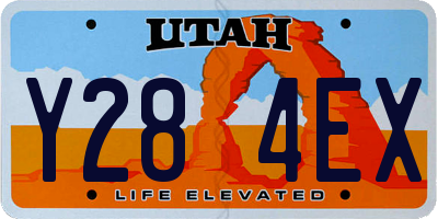 UT license plate Y284EX
