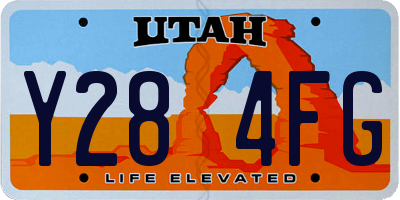 UT license plate Y284FG