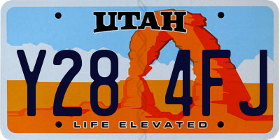 UT license plate Y284FJ