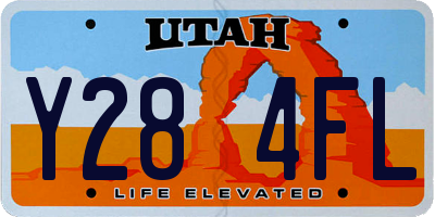 UT license plate Y284FL