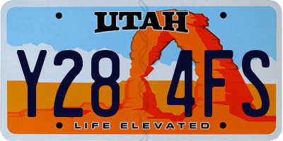 UT license plate Y284FS