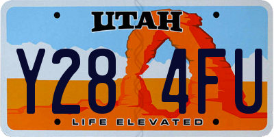 UT license plate Y284FU