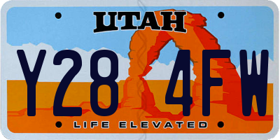 UT license plate Y284FW