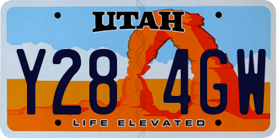 UT license plate Y284GW