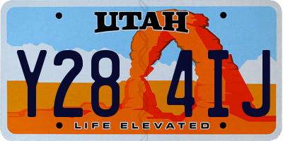 UT license plate Y284IJ