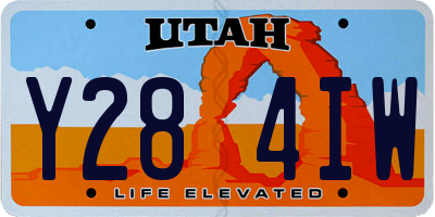 UT license plate Y284IW