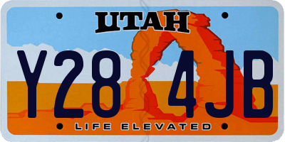 UT license plate Y284JB