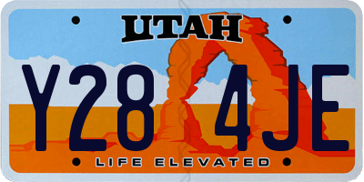 UT license plate Y284JE