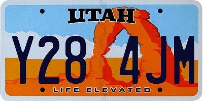 UT license plate Y284JM