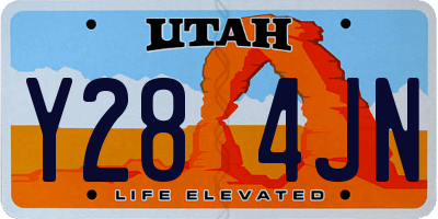 UT license plate Y284JN
