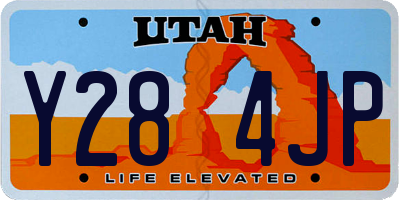 UT license plate Y284JP
