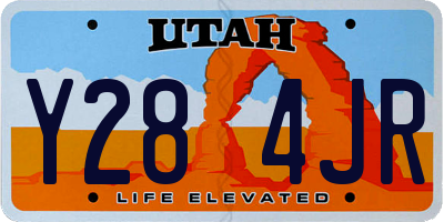 UT license plate Y284JR