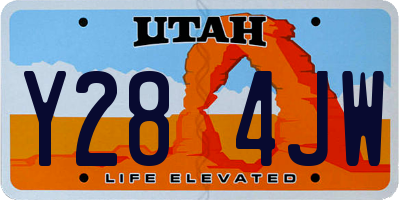 UT license plate Y284JW