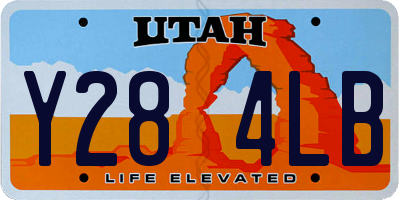 UT license plate Y284LB