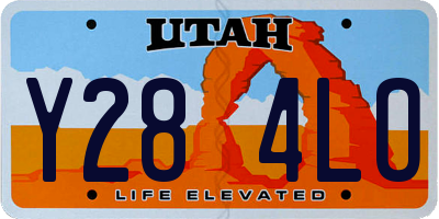 UT license plate Y284LO